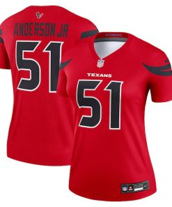 Will Anderson Jr. Houston Texans Nike Women's Alternate Legend Player Performance Top -  Red/Navy