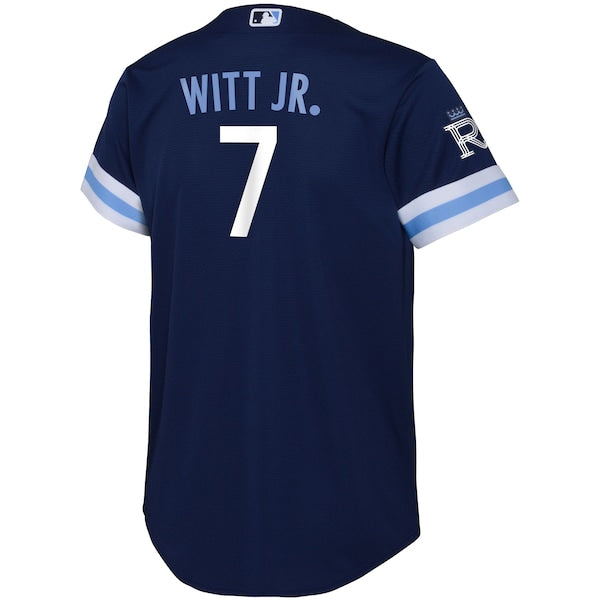Bobby Witt Jr. Kansas City Royals Nike Toddler 2022 City Connect Replica Player Jersey - Navy - Image 3