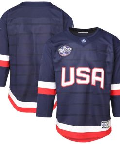 USA Youth 2025 4 Nations Face-Off Premier Jersey - Navy