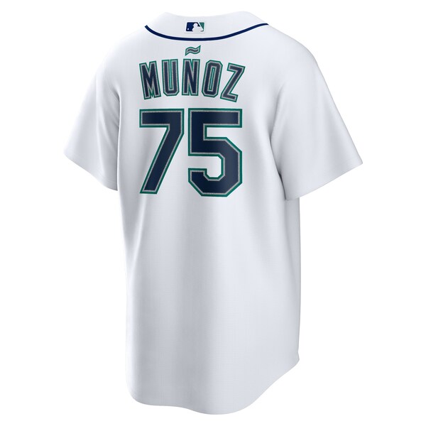 Andr¨¦s Mu?oz Seattle Mariners Nike Home Replica Player Jersey - White - Image 3