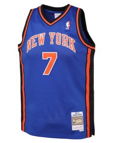 Alternative view of Men's Carmelo Anthony New York Knicks 2010/11 Hardwood Classics Swingman Jersey - Blue