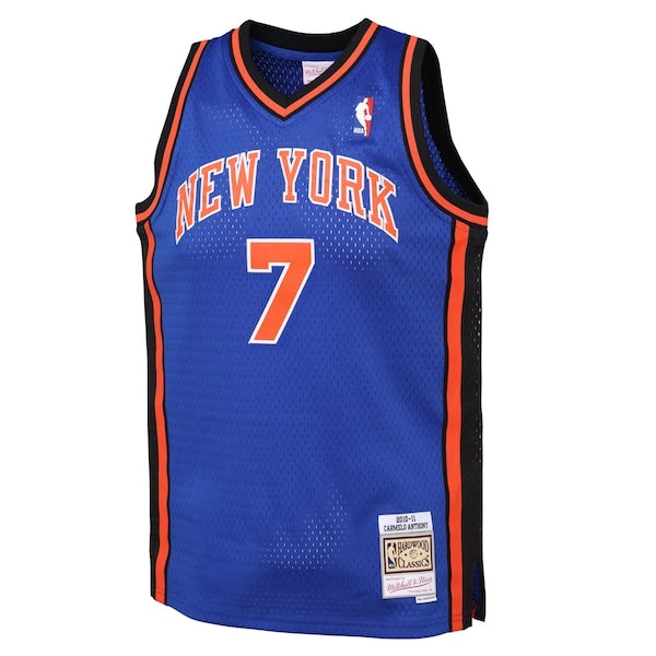 Carmelo Anthony New York Knicks Youth 2010/11 Hardwood Classics Swingman Jersey - Blue - Image 2