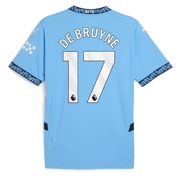 Kevin De Bruyne Manchester City Puma 2024/25 Home Replica Player Jersey - Light Blue - Image 4