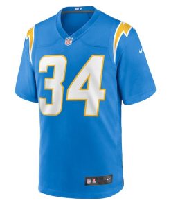 Alternative view of Jaret Patterson Los Angeles Chargers Nike Team Game Jersey -  Powder Blue