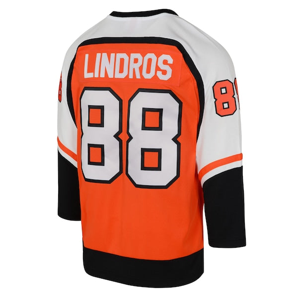 Eric Lindros Philadelphia Flyers Youth 1996/97 Power Play 2.0 Player Jersey with Captain Patch - Orange - Image 3