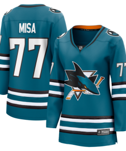 Michael Misa San Jose Sharks  Women's Breakaway Jersey - Teal