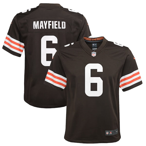 Baker Mayfield Cleveland Browns Nike Youth Game Player Jersey - Brown/White - Image 2