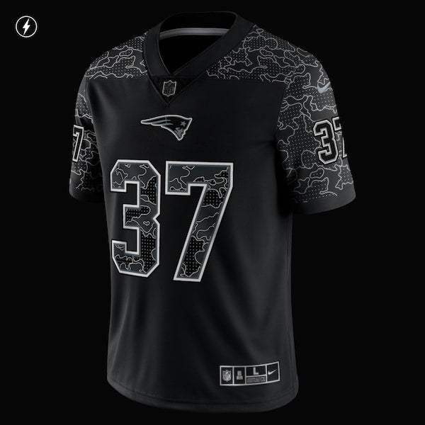 Damien Harris New England Patriots Nike RFLCTV Limited Jersey - Black - Image 4