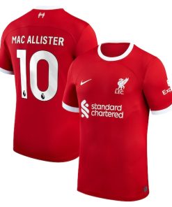 Alternative view of Alexis Mac Allister Liverpool Nike 2023/24 Home Replica Player Jersey - Red/White
