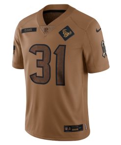 Alternative view of Dameon Pierce Houston Texans Nike 2023 Salute To Service Limited Jersey - Brown