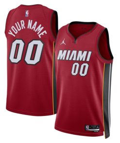 Miami Heat Jordan Brand Unisex 2022/23 Swingman Custom Jersey - Statement Edition - Red