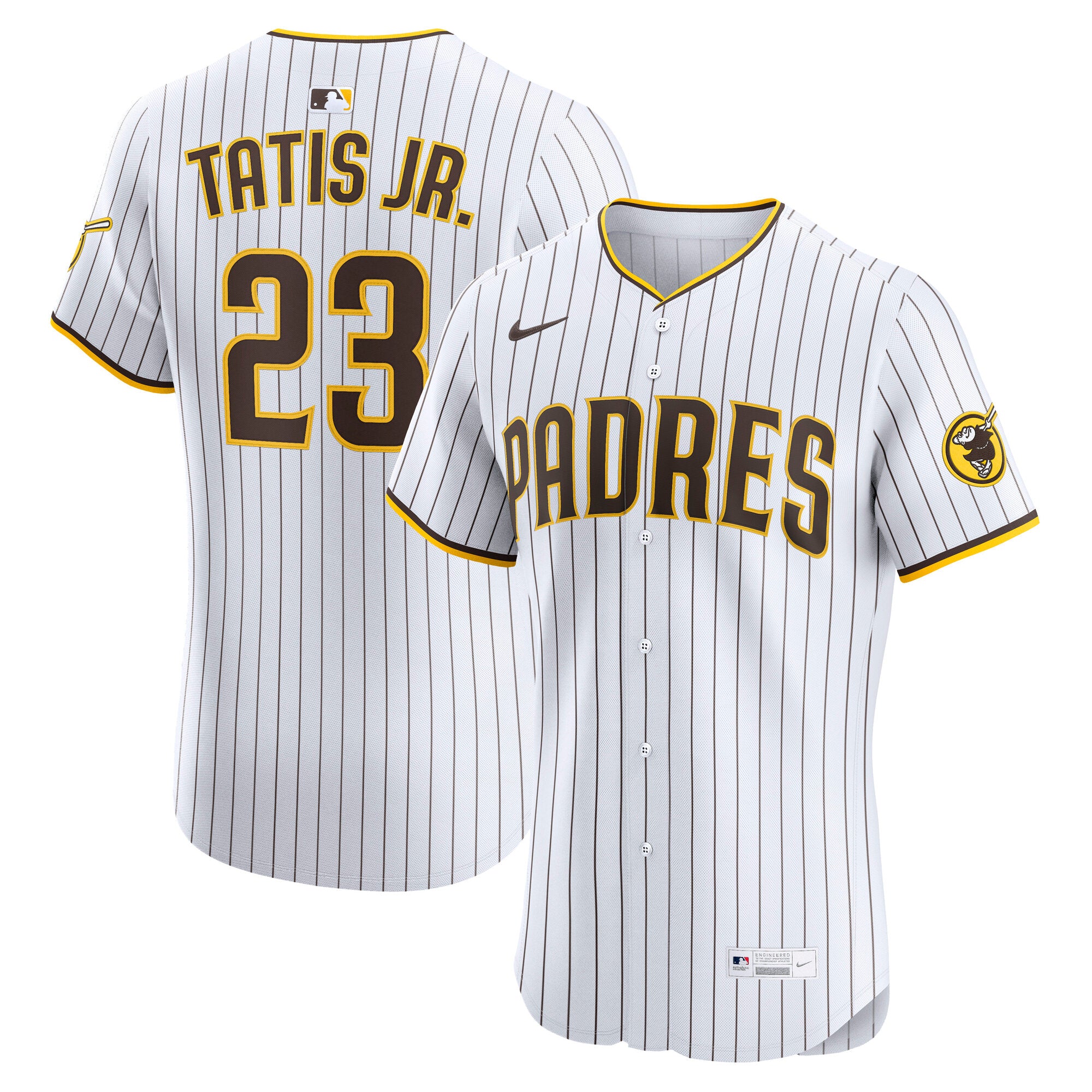 Fernando Tatis Jr. San Diego Padres Nike Alternate Elite Jersey - Sand/White - Image 5