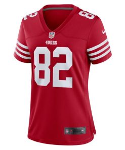 Alternative view of Eric Saubert San Francisco 49ers Nike Women's Team Game Jersey -  Scarlet