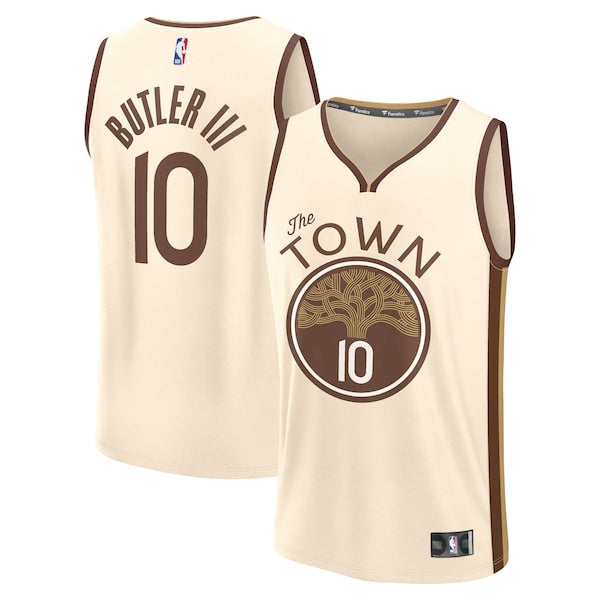 Jimmy Butler III Golden State Warriors Youth 2025/26 City Edition Fast Break Jersey - Tan