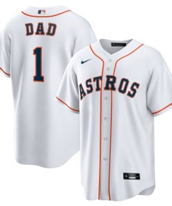 Houston Astros Nike #1 Dad Home Replica Jersey - White
