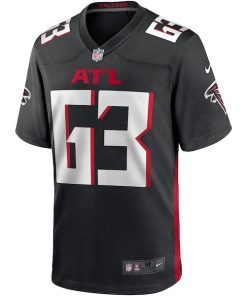 Alternative view of Chris Lindstrom Atlanta Falcons Nike Game Jersey - Black