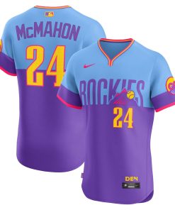 Ryan McMahon Colorado Rockies Nike 2025 City Connect Elite Player Jersey - Purple/Light Blue