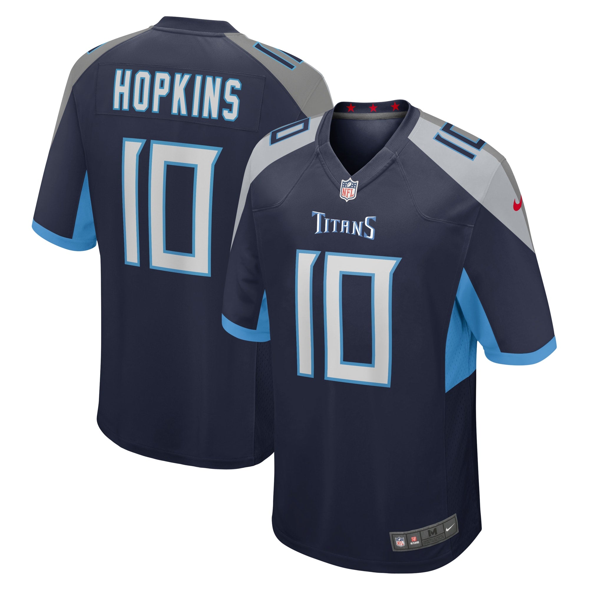 DeAndre Hopkins Tennessee Titans Nike Game Jersey - White/Light Blue/Navy - Image 8