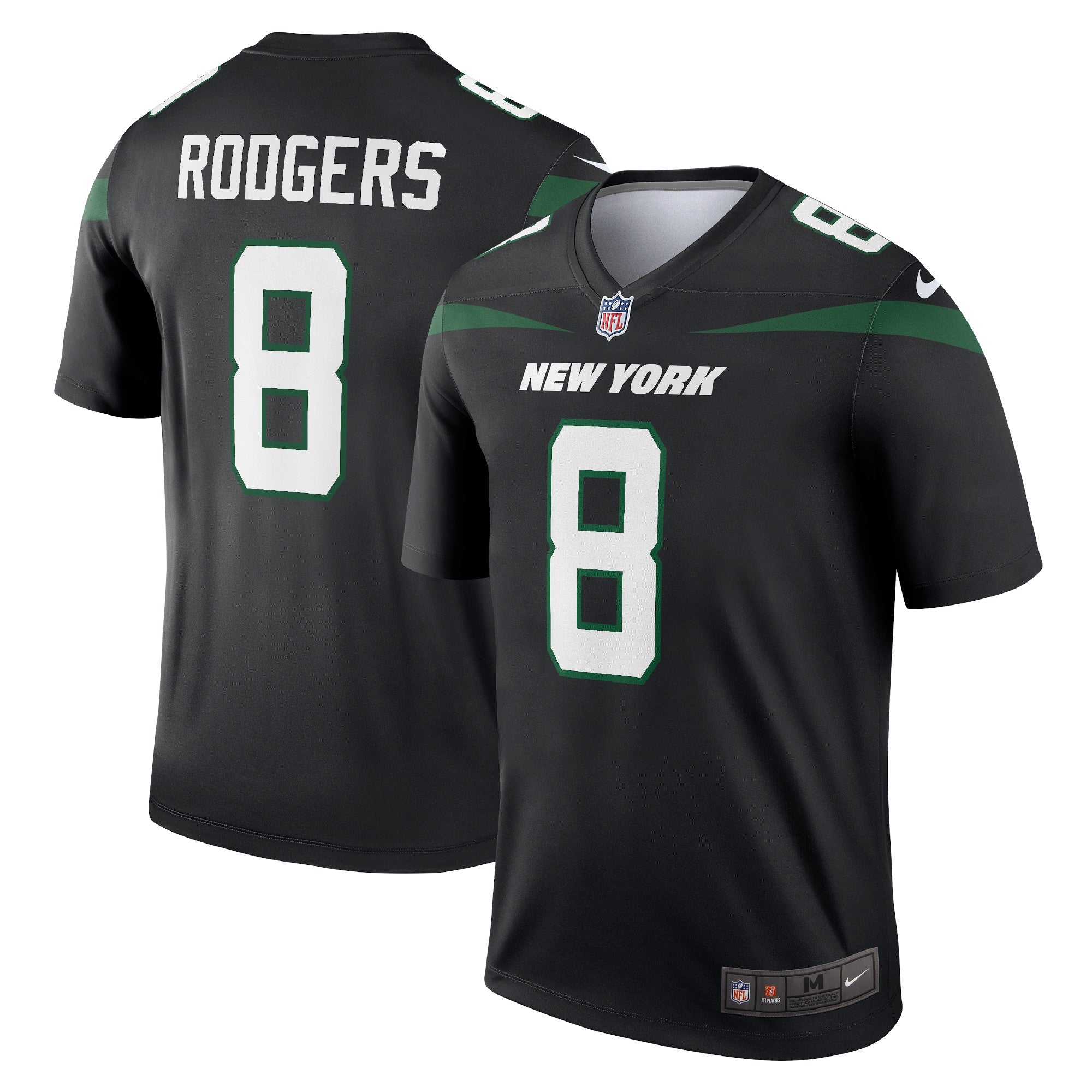 Aaron Rodgers New York Jets Nike Men's Legend Player Jersey - Gotham Green/Black/White - Image 7