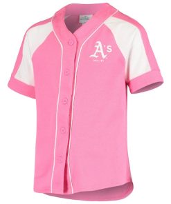 Alternative view of Oakland Athletics Youth Team Spirit Fashion Jersey - Pink
