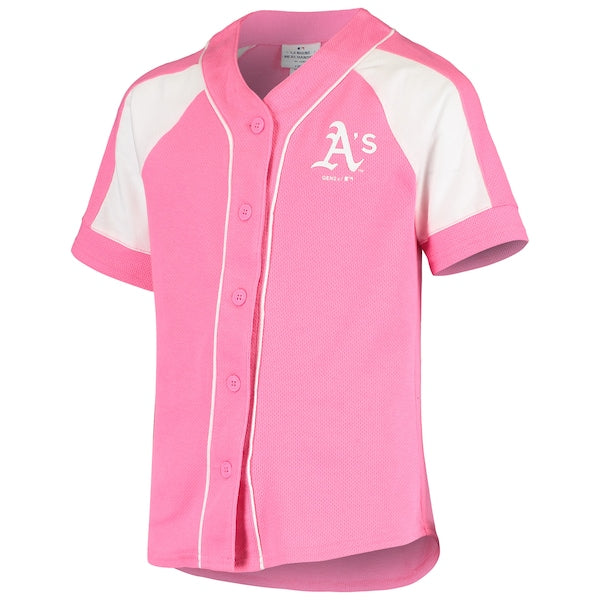 Oakland Athletics Youth Team Spirit Fashion Jersey - Pink - Image 2
