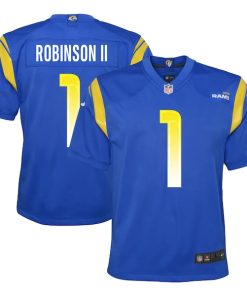 Alternative view of Allen Robinson Los Angeles Rams Nike Youth Game Jersey - Royal/White