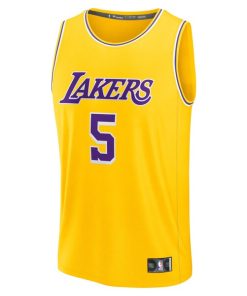 Alternative view of Deandre Ayton Los Angeles Lakers  Fast Break Replica Player Jersey - Icon Edition - Gold