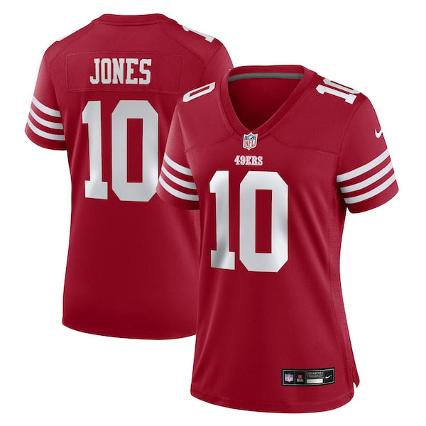 Mac Jones San Francisco 49ers Nike Women's Team Game Jersey - Scarlet