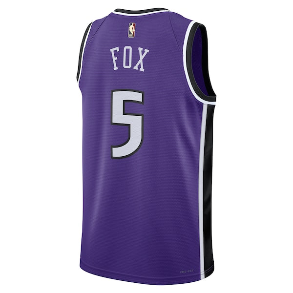De'Aaron Fox Sacramento Kings Nike Unisex 2024/25 Swingman Jersey - Purple - Classic Edition - Image 3
