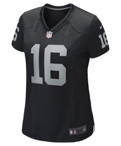 Alternative view of Jim Plunkett Las Vegas Raiders Nike Women's Game Retired Player Jersey - Black