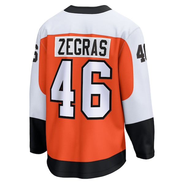 Trevor Zegras Philadelphia Flyers Home Breakaway Jersey - Orange - Image 3