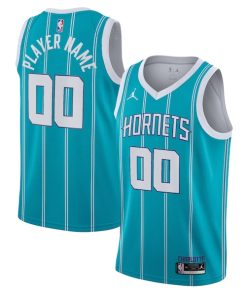 Charlotte Hornets Jordan Brand 2020/21 Swingman Custom Jersey - Icon Edition - Teal
