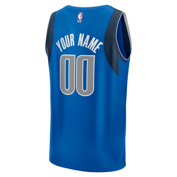 Dallas Mavericks Custom Fast Break Jersey - Icon Edition - Blue/Navy - Image 4