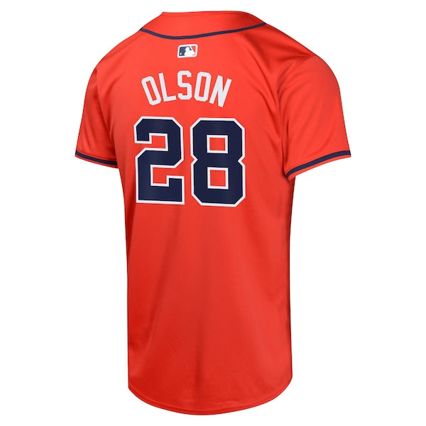 Matt Olson Atlanta Braves Nike Youth Alternate Limited Player Jersey - Red - Image 3