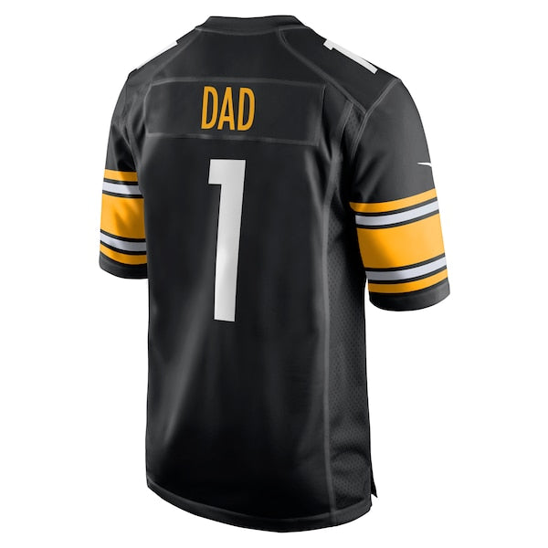 Number 1 Dad Pittsburgh Steelers Nike Game Jersey - Black - Image 3