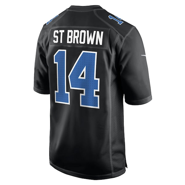 Amon-Ra St. Brown Detroit Lions Nike Carbon Fashion Jersey - Carbon Black - Image 3