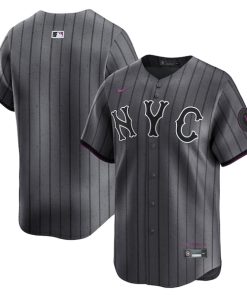 New York Mets Nike 2024 City Connect Custom Limited Jersey - Graphite