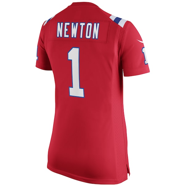 Cam Newton New England Patriots Nike Women's Alternate Game Jersey - Red/Navy - Image 4