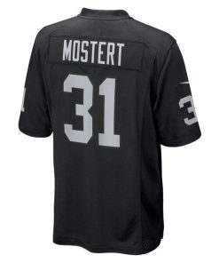 Alternative view of Raheem Mostert Las Vegas Raiders Nike Team Game Jersey -  Black