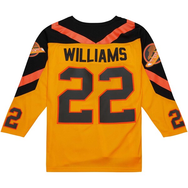 Dave Williams Vancouver Canucks Men's 1981/82 Blue Line Player Jersey - Yellow - Image 5