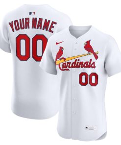 St. Louis Cardinals Nike Home Elite Custom Jersey - White