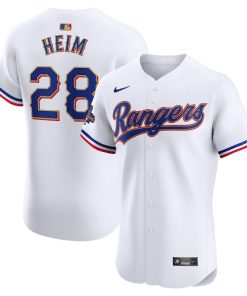 Jonah Heim Texas Rangers Nike 2024 Gold Collection Elite Player Jersey?¨C White