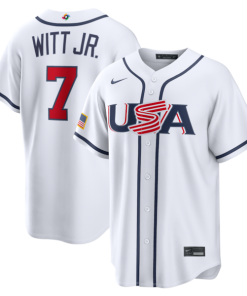 Bobby Witt Jr. USA Baseball Nike 2026 World Baseball Classic Home Stadium Jersey - White