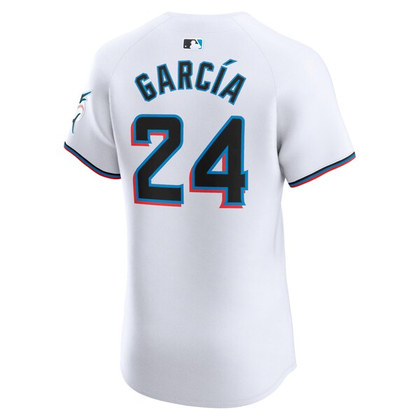 Avisail Garcia Miami Marlins Nike Home Elite Player Jersey - White - Image 3