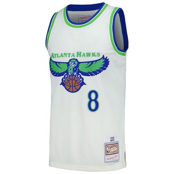 Steve Smith Atlanta Hawks Chainstitch Swingman Jersey - Cream - Image 6