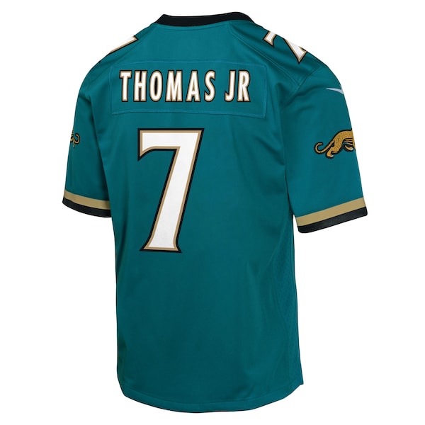 Brian Thomas Jr. Jacksonville Jaguars Nike Youth Alternate 2 Prowler Throwback Game Jersey - Teal - Image 3