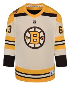 Alternative view of Brad Marchand Boston Bruins Youth 100th Anniversary Replica Player Jersey - Cream