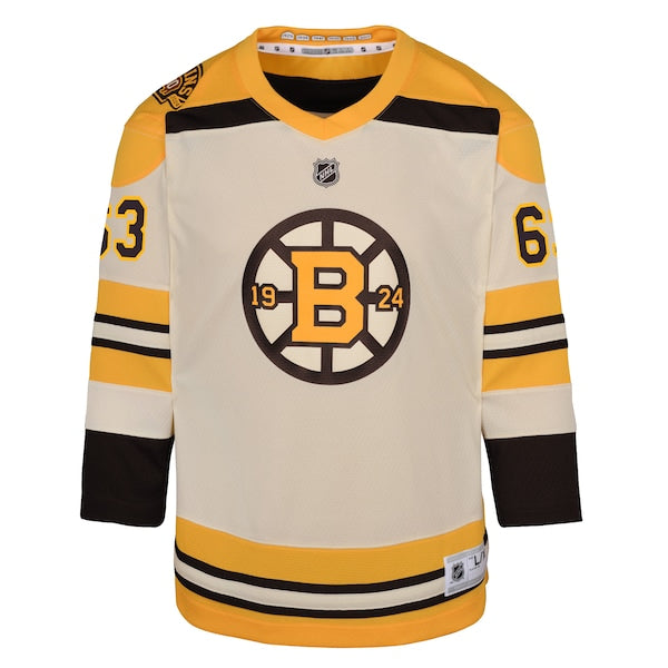 Brad Marchand Boston Bruins Youth 100th Anniversary Replica Player Jersey - Cream - Image 2