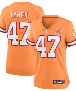 John Lynch  Tampa Bay Buccaneers Nike Women's 50th Season Game Jersey - Creamsicle/Red