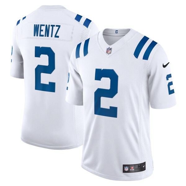 Carson Wentz Indianapolis Colts Nike Vapor Limited Jersey - White/Royal - Image 2